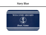 Boat Mat Personalized, Welcome Aboard Mat, Custom Boat Rug, Nautical Decor, Boat Gift