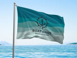 Nautical Boat Name Flag, Custom Double Sided Boat Flag, Personalized Boat Gift, Gift for Boaters Sailors, Sailing Accessories, Yacht Flag