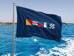Personalized Boat Flag, Custom Captain Gift, Nautical Code Flag, Boat Name Flag, Nautical Signal Flags, Sailing Decor