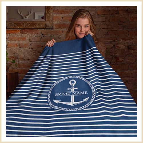 Personalized marine blankets deals