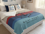 Custom Boat Blanket, Personalized Lake House Blanket, Nautical Blanket for Sailing Lovers