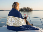 Boat Sherpa Blanket, Boat Gifts, Custom Boat Accessories, Lake House Gift, Nautical Blanket, Boat Owner Gift, Yacht Decor