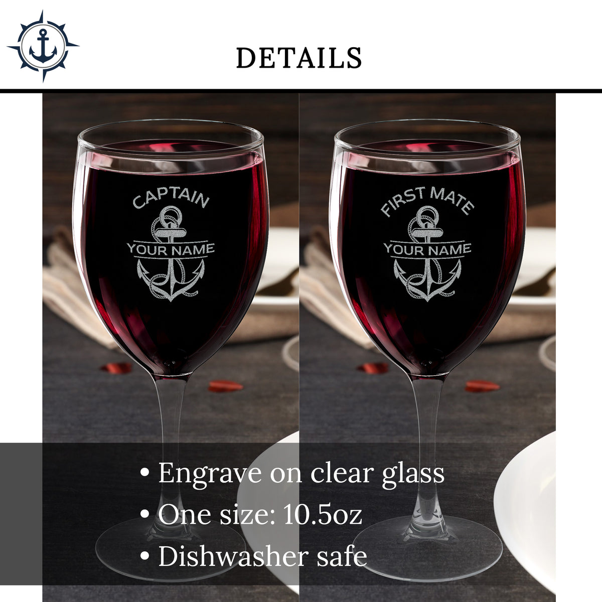 Custom Nautical Engraved Charcuterie Board, Personalized Anchor Cheese Cutting Serving Party Tray Gift