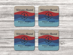 Custom Boat Drink Coaster, Boat Name Coaster, Sailing Themed Gift for Boat Owners