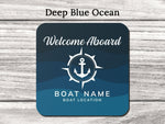 Custom Boat Drink Coaster, Boat Name Coaster, Sailing Themed Gift for Boat Owners