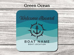 Custom Boat Drink Coaster, Boat Name Coaster, Sailing Themed Gift for Boat Owners
