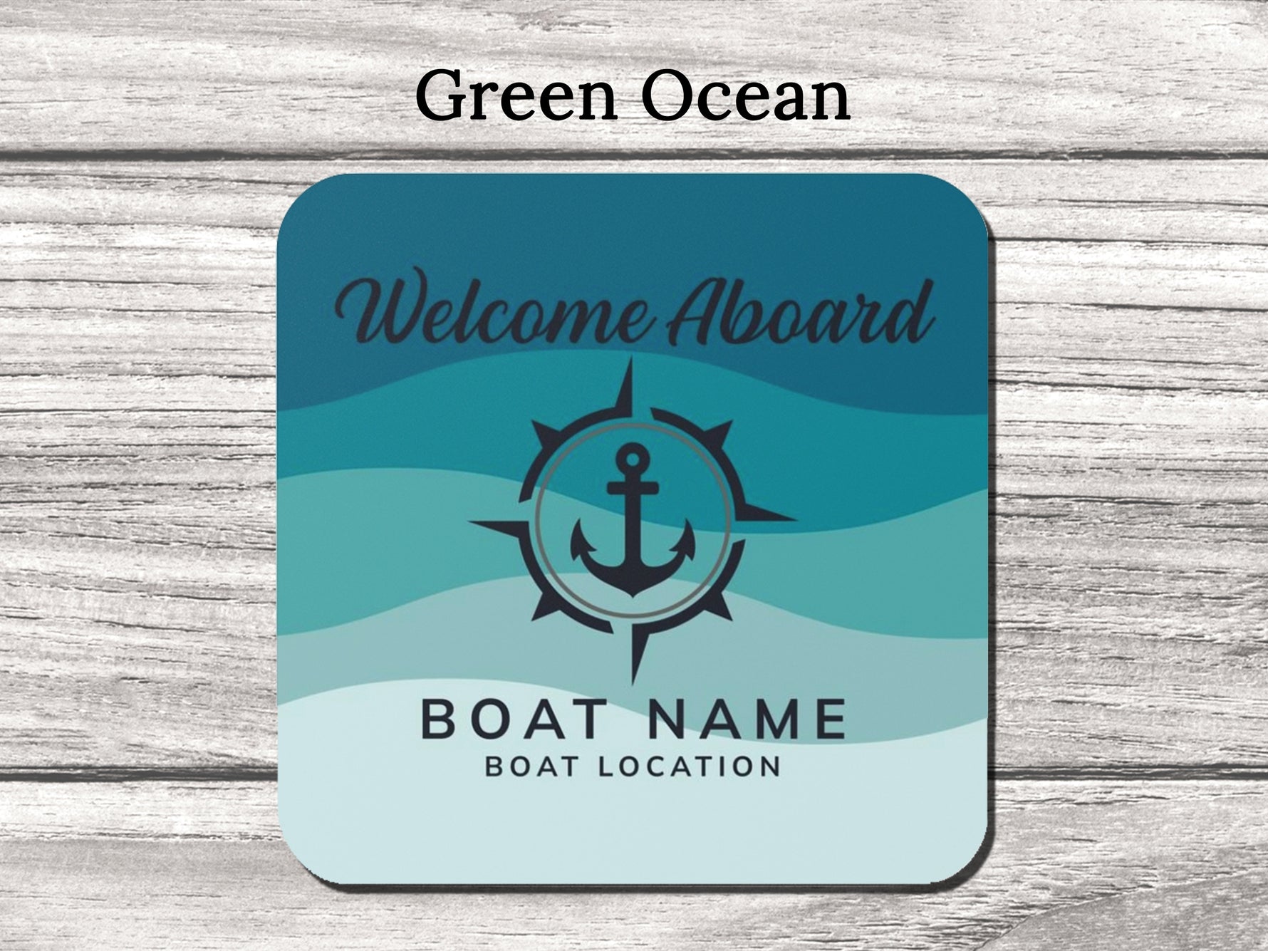 Custom Boat Drink Coaster, Boat Name Coaster, Sailing Themed Gift for Boat Owners