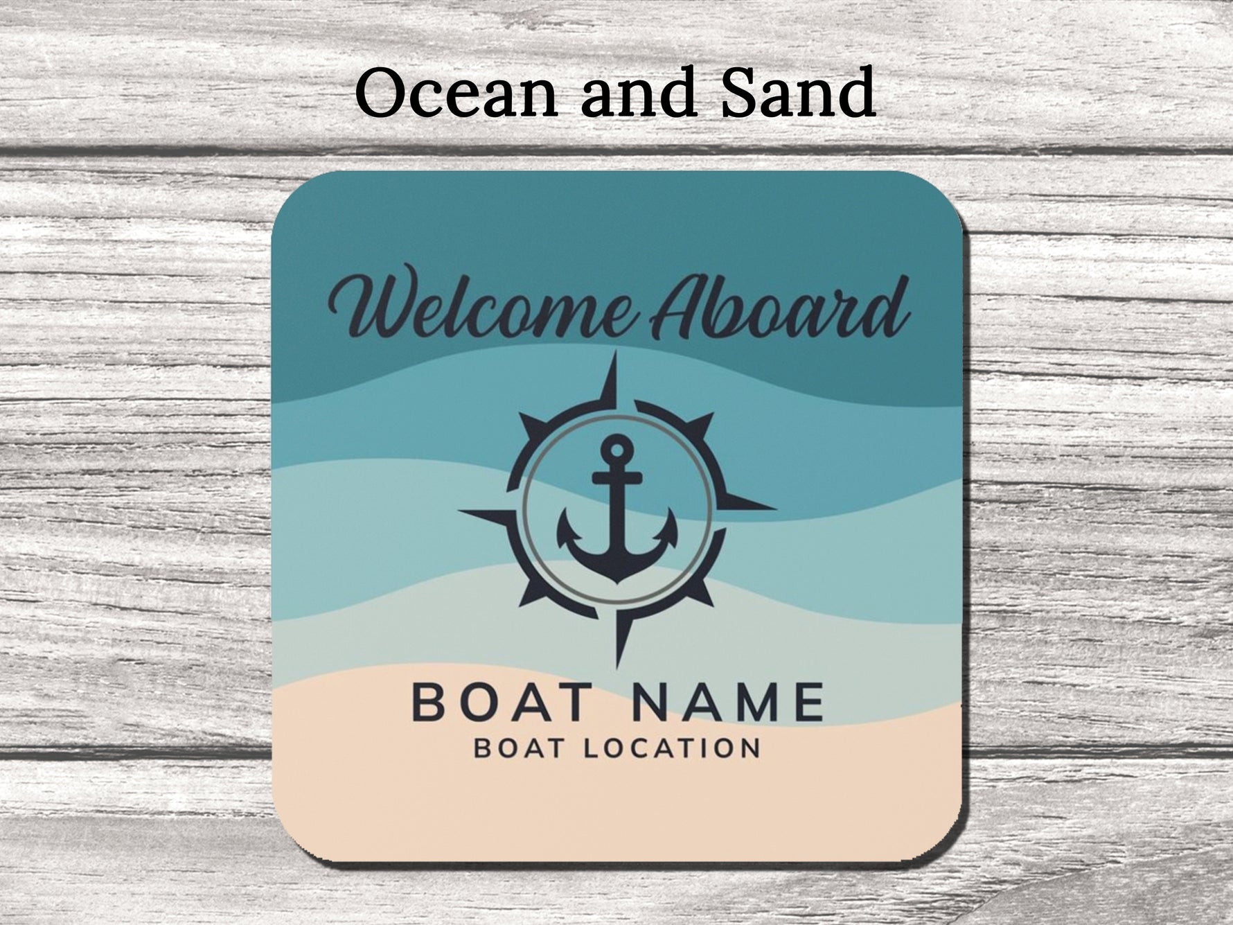 Custom Boat Drink Coaster, Boat Name Coaster, Sailing Themed Gift for Boat Owners