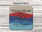 Custom Boat Drink Coaster, Boat Name Coaster, Sailing Themed Gift for Boat Owners