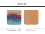 Custom Boat Drink Coaster, Boat Name Coaster, Sailing Themed Gift for Boat Owners