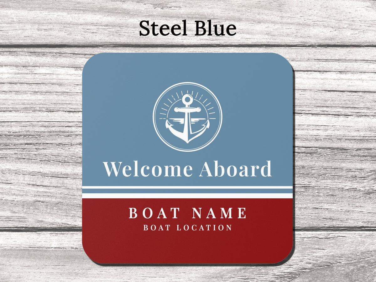 Boat Coaster, Nautical Coaster Set, Sailing Themed Gift with Boat Name