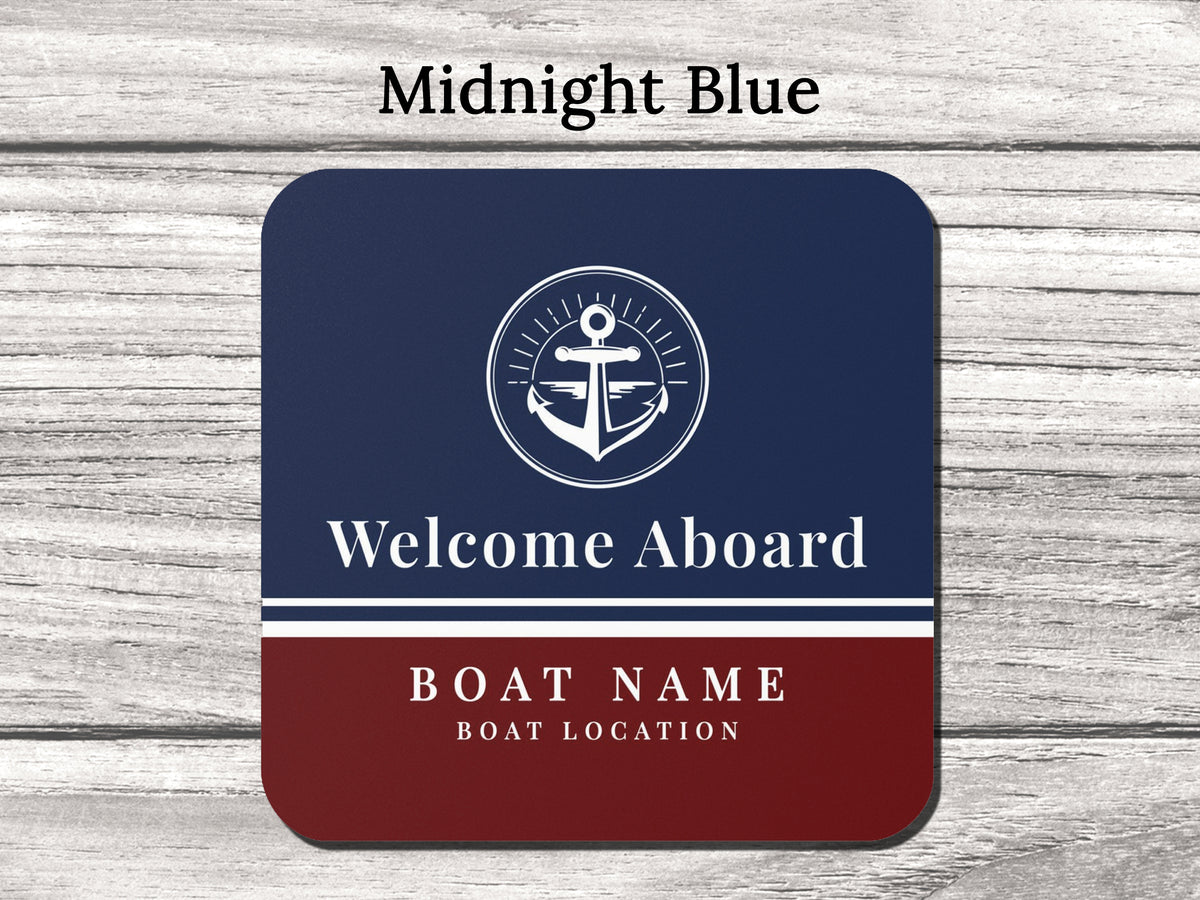 Boat Coaster, Nautical Coaster Set, Sailing Themed Gift with Boat Name