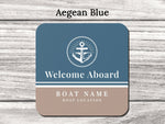 Boat Coaster, Nautical Coaster Set, Sailing Themed Gift with Boat Name