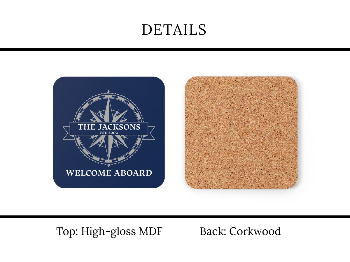 Nautical Boat Gift, Boat Gifts, Family Coaster, Yacht Accessories, Nautical Coaster