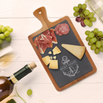 Custom Nautical Engraved Charcuterie Board, Personalized Anchor Cheese Cutting Serving Party Tray Gift