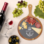 Custom Nautical Engraved Charcuterie Board, Personalized Anchor Cheese Cutting Serving Party Tray Gift