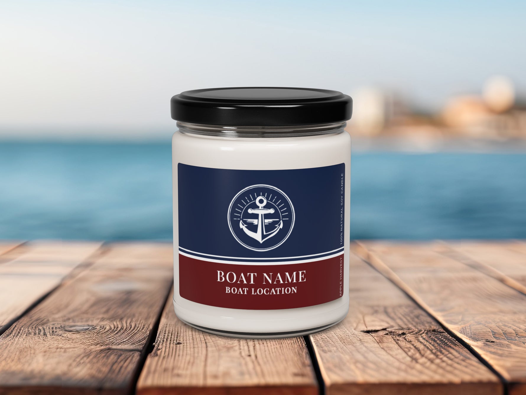 Custom Boating Candle, Boat Captain Gift, Personalized Nautical Candle, Boat Owner Gift