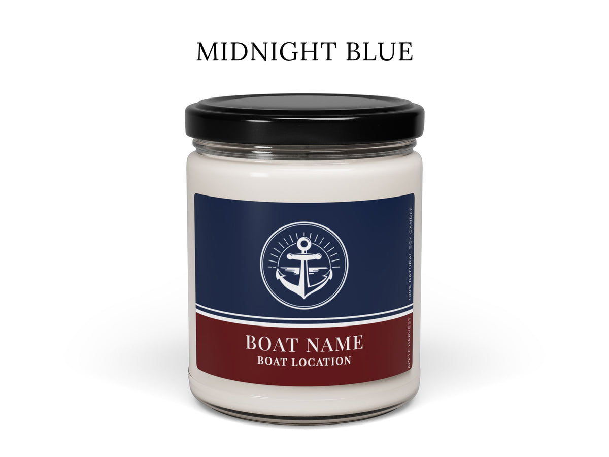 Custom Boating Candle, Boat Captain Gift, Personalized Nautical Candle, Boat Owner Gift