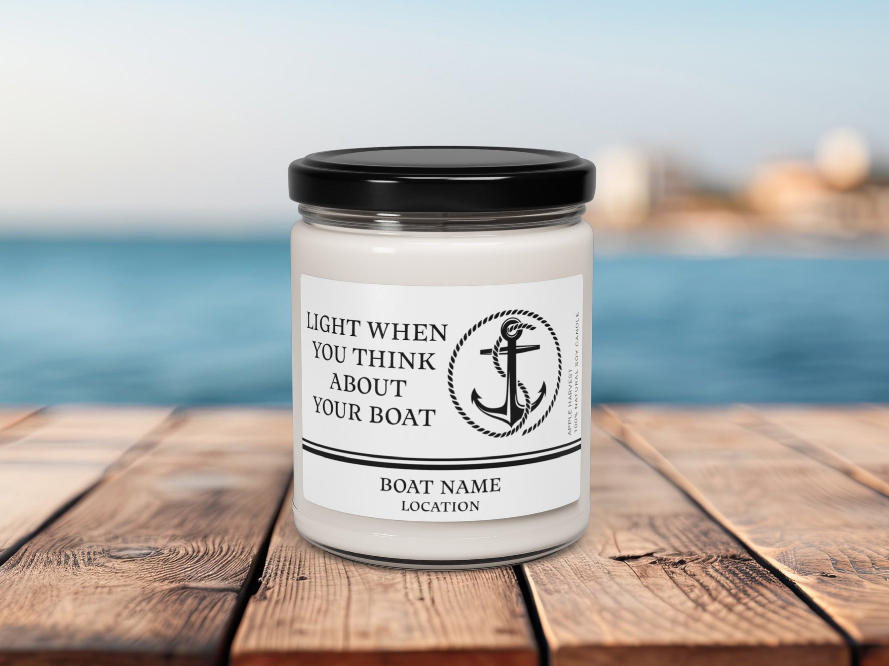 Boat Name Candle, Custom Boat Gift, Boat Humor, Custom Nautical Candle, Christmas Gift under 30