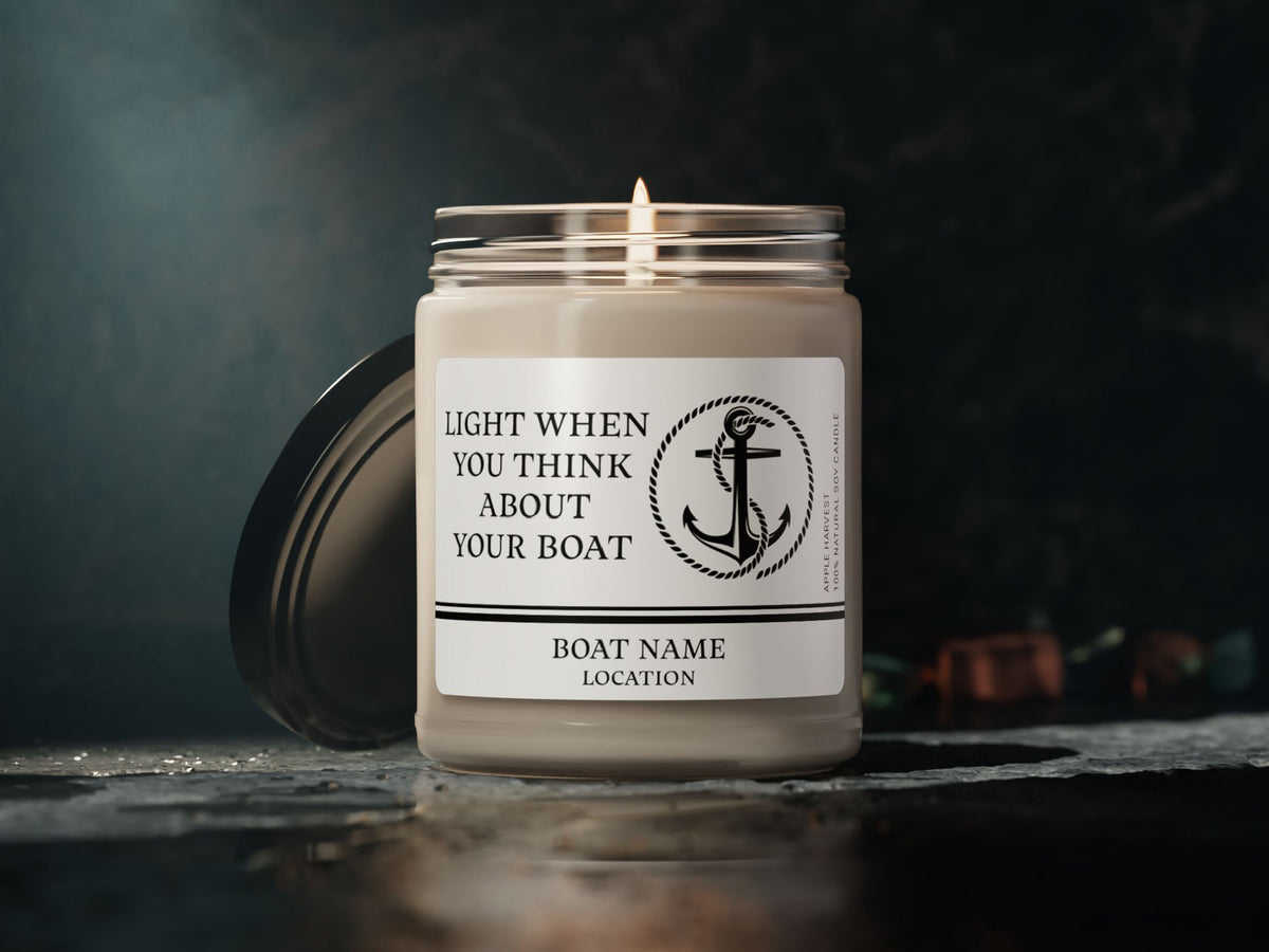 Boat Name Candle, Custom Boat Gift, Boat Humor, Custom Nautical Candle, Christmas Gift under 30