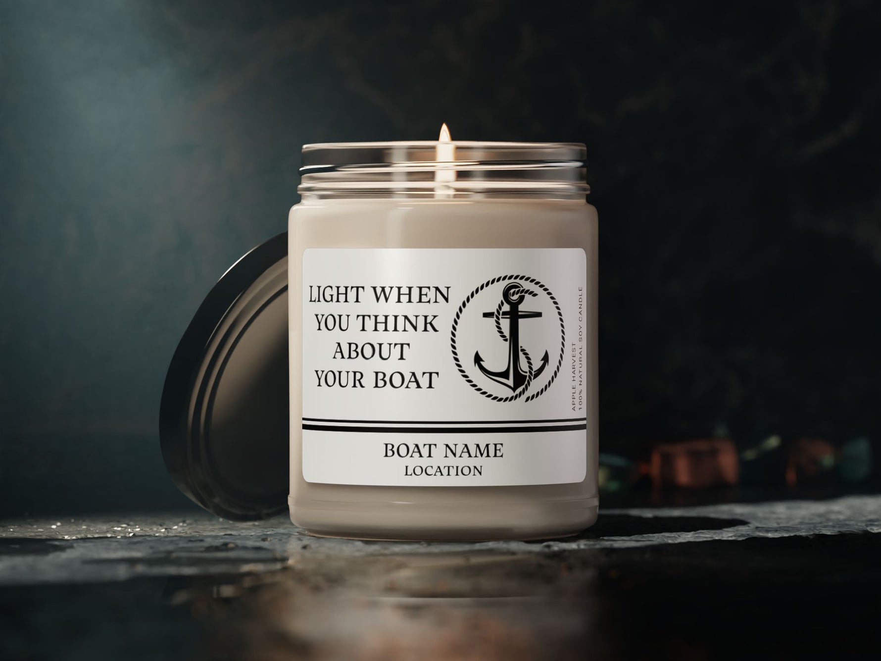 Boat Name Candle, Custom Boat Gift, Boat Humor, Custom Nautical Candle, Christmas Gift under 30
