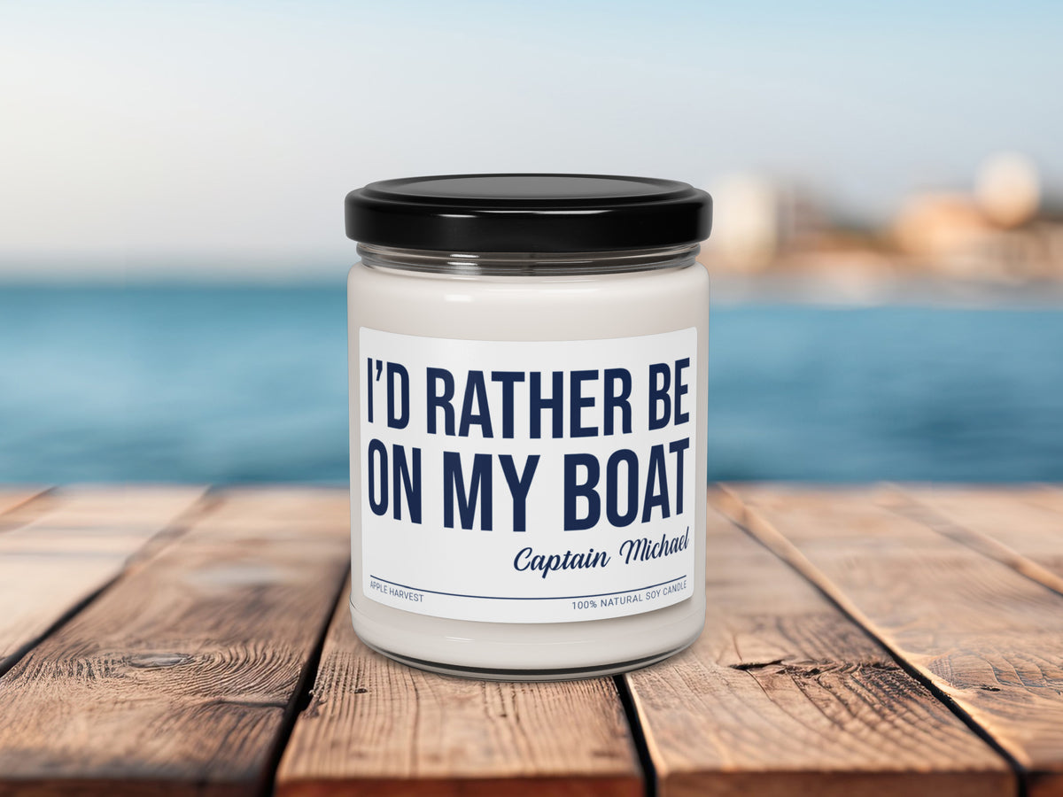 Funny Boat Candle, Captain Gift, Custom Boat Owner Gift, Boat Humor, Christmas Boat Gift under 25