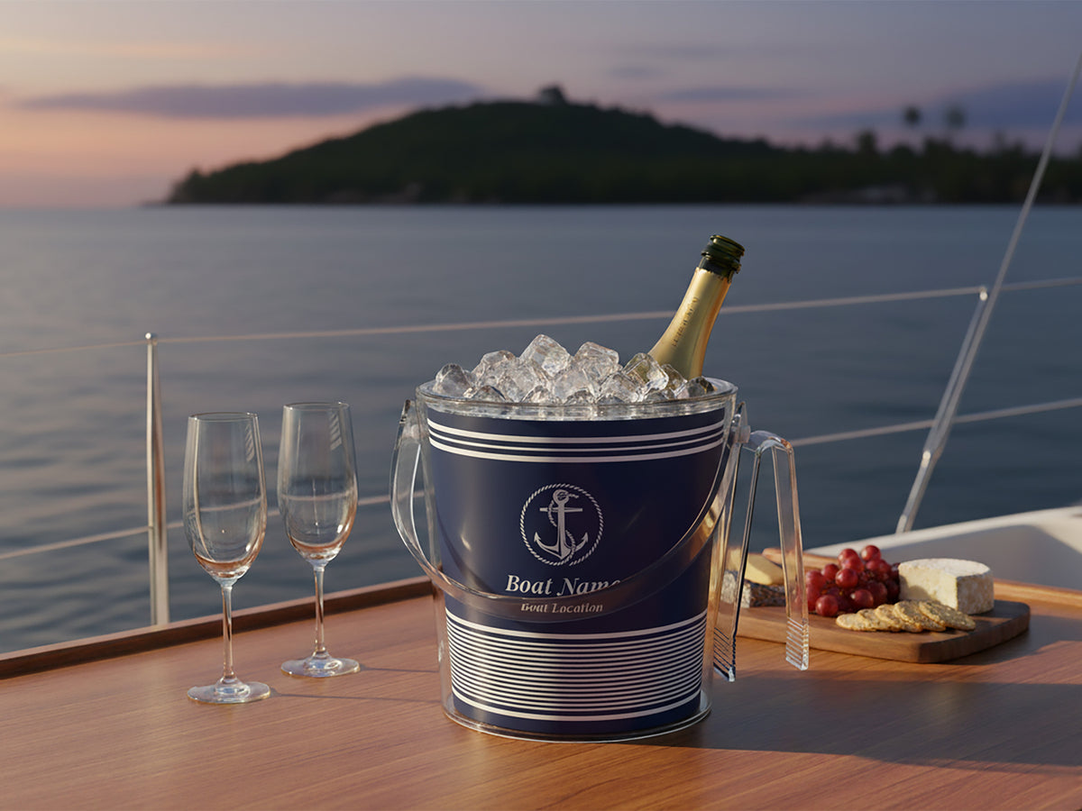 Boat Ice Bucket, Boat Gift, Nautical Wine Chiller, Gift for Sailor, Coastal Barware, Yacht Decor