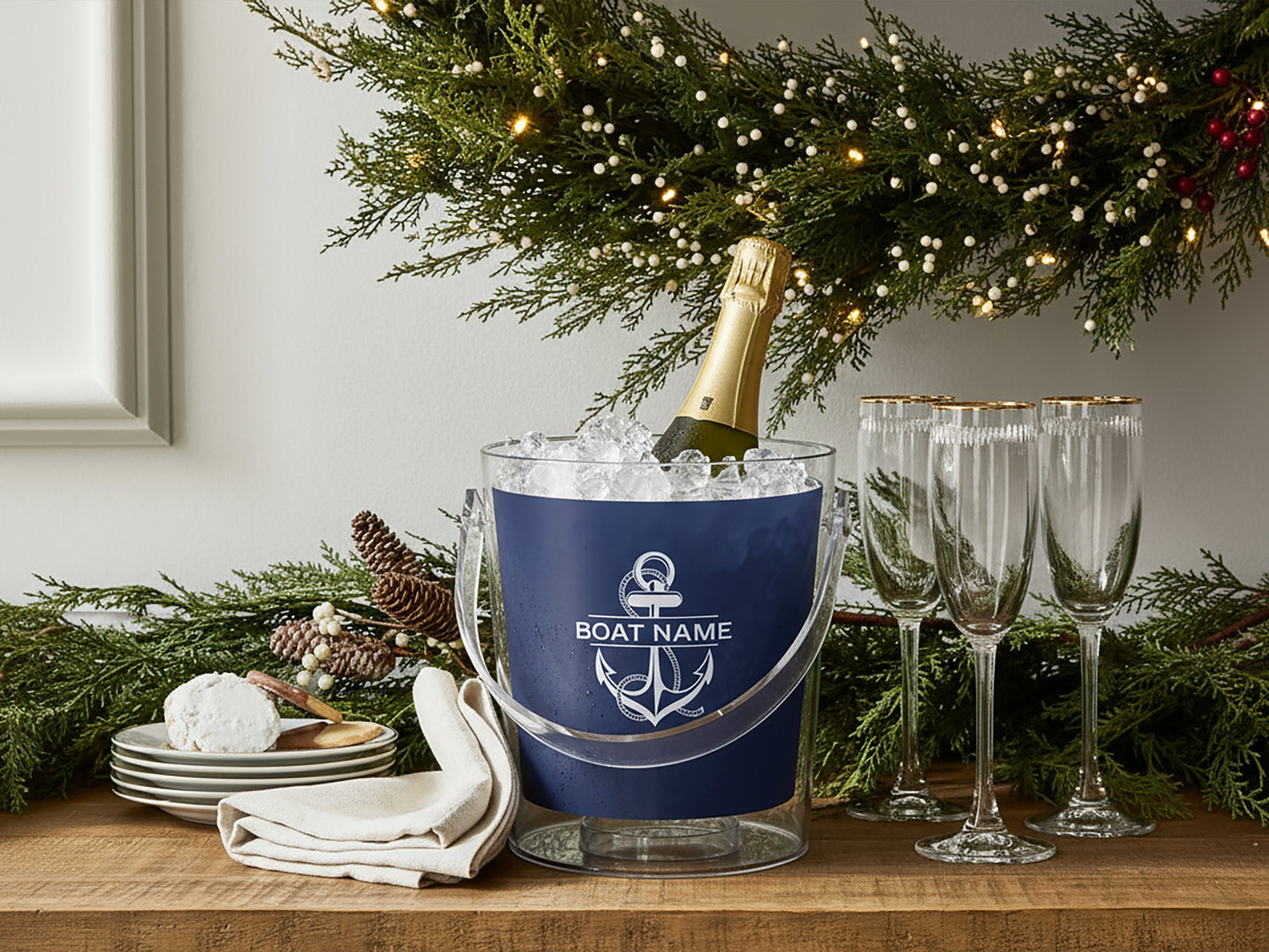 Boat Wine Bucket, Boat Gift, Nautical Wine Cooler, Boat Decor, Gift for Captain, Nautical Wedding Gift