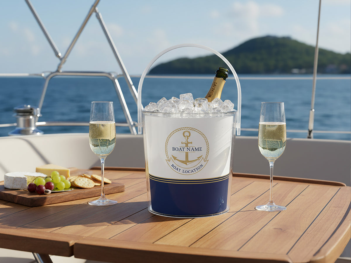 Nautical Ice Bucket, Boat Gift, Nautical Barware, Lake House Gift, Boat Decor, Wine Lover Gift