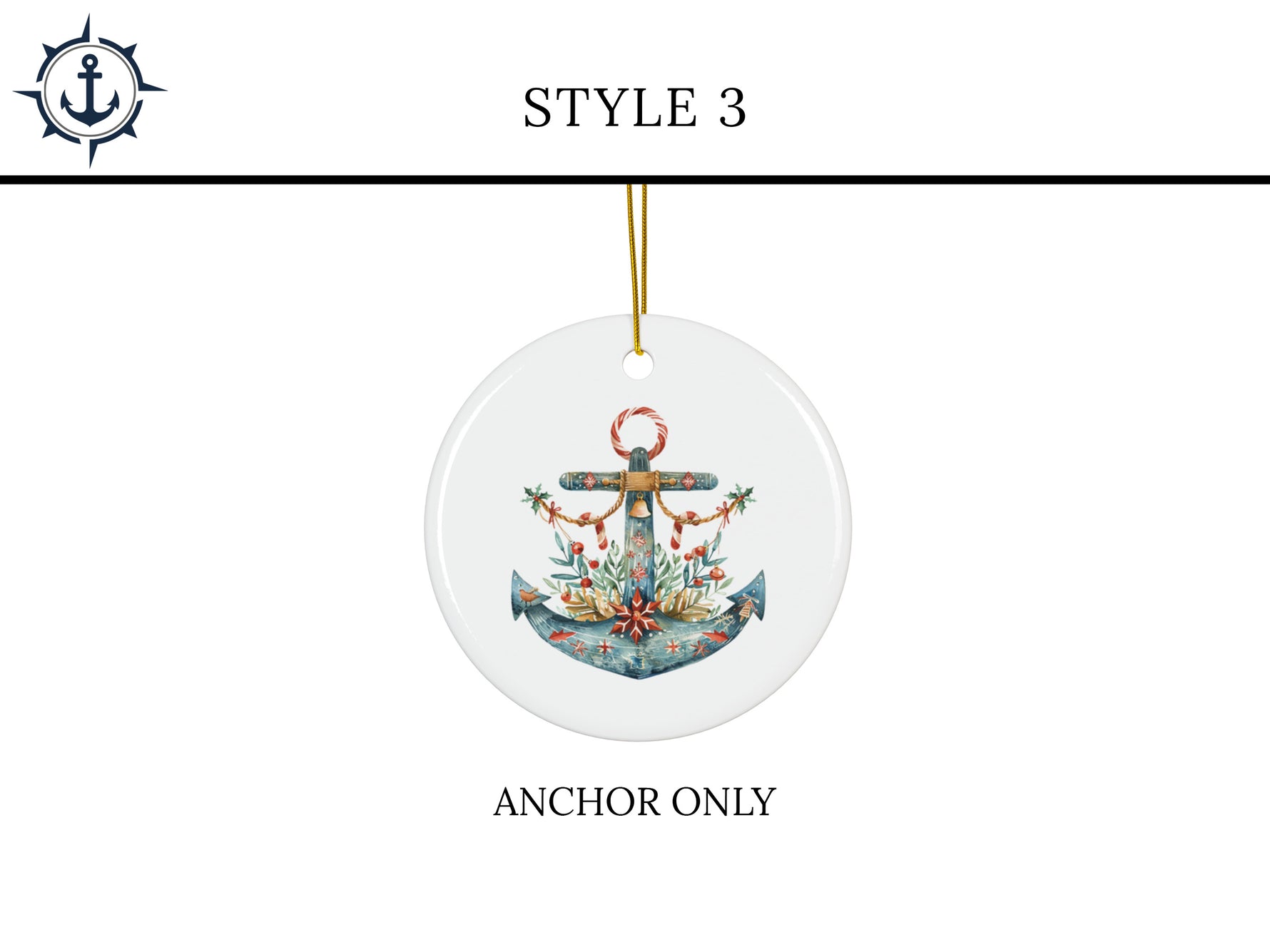 Custom Nautical Christmas Ornament, Personalized Nautical Gift for Sailors