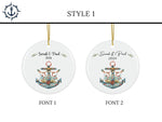 Custom Nautical Christmas Ornament, Personalized Nautical Gift for Sailors