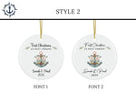 Custom Nautical Christmas Ornament, Personalized Nautical Gift for Sailors