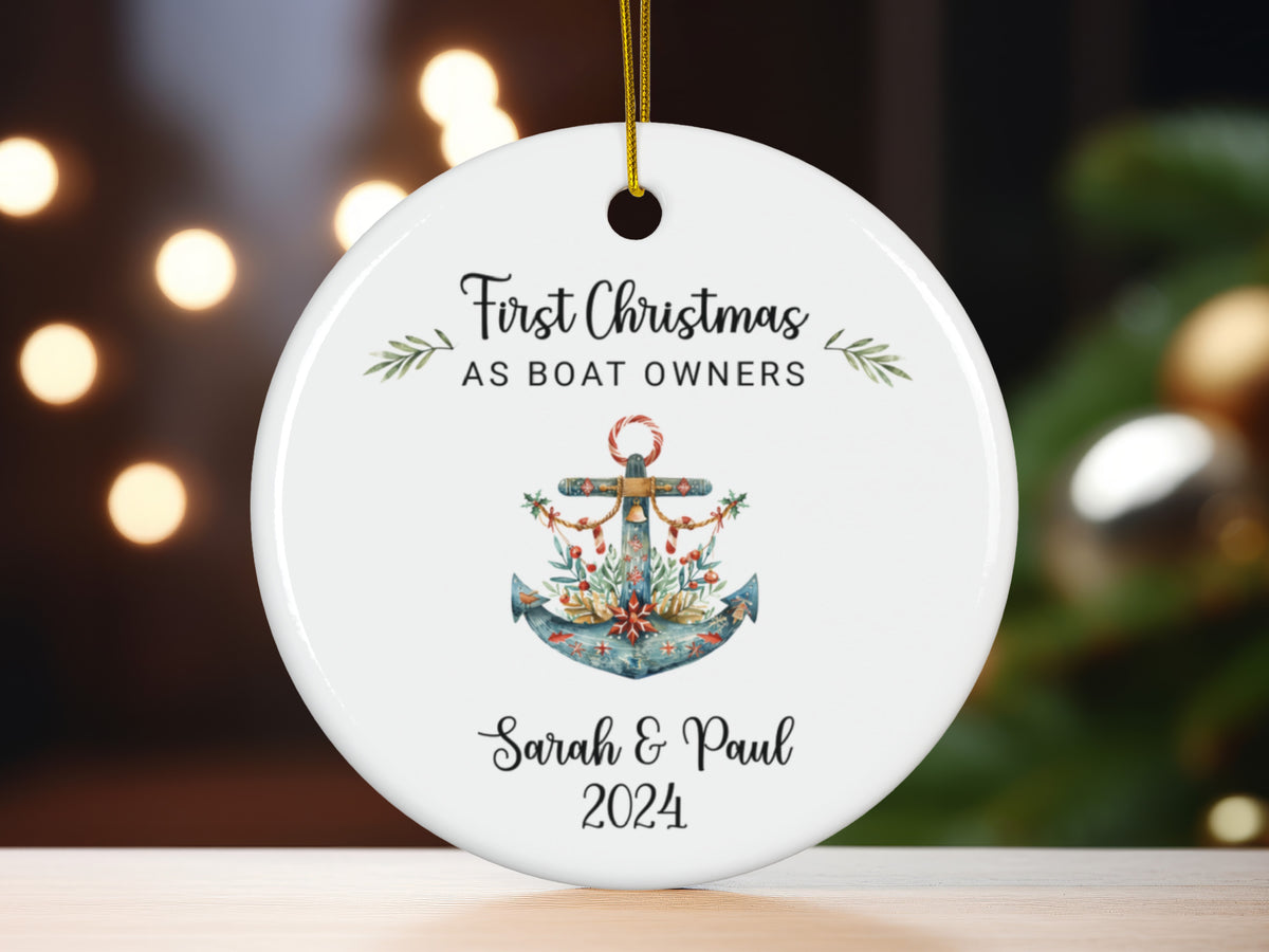 Custom Nautical Christmas Ornament, Personalized Nautical Gift for Sailors