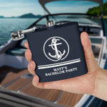Personalized Captain First Mate Steel Flask, Custom Drinkware Gift for Boat Bachelor Party