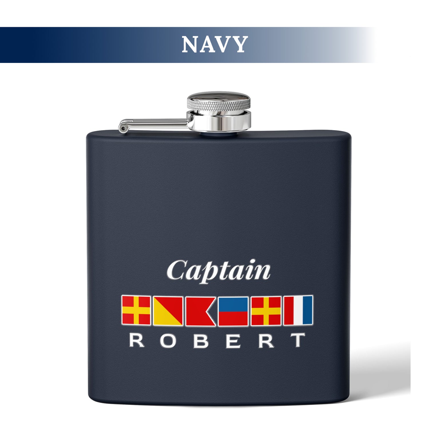 Personalized Captain Steel Flask, Custom Drinkware Gift for Groomsmen