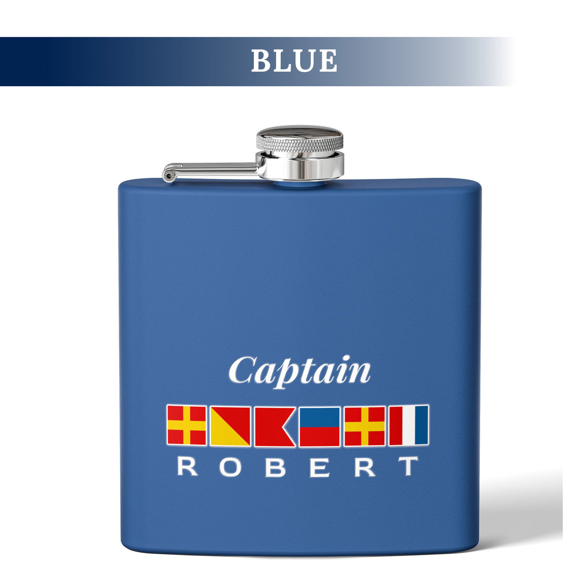 Personalized Captain Steel Flask, Custom Drinkware Gift for Groomsmen