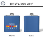 Personalized Captain Steel Flask, Custom Drinkware Gift for Groomsmen