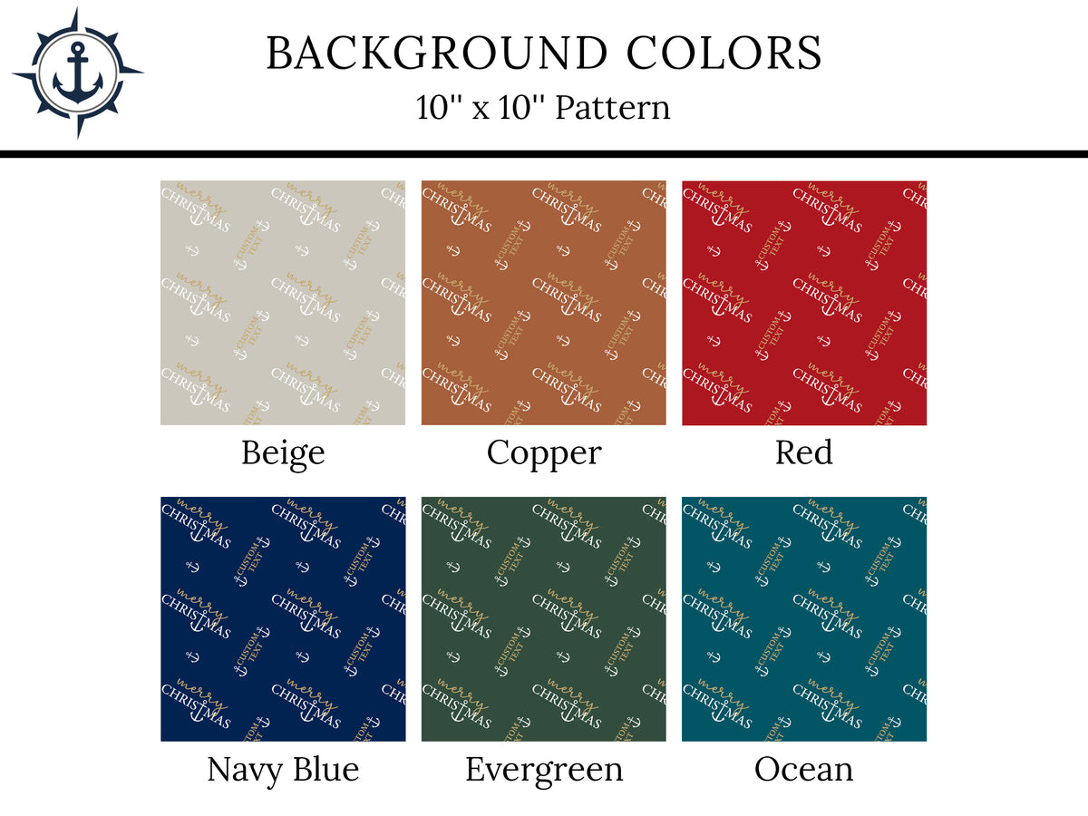 Custom Nautical Navy Blue Gift Wrap, Personalized Coastal Christmas Wrapping Paper