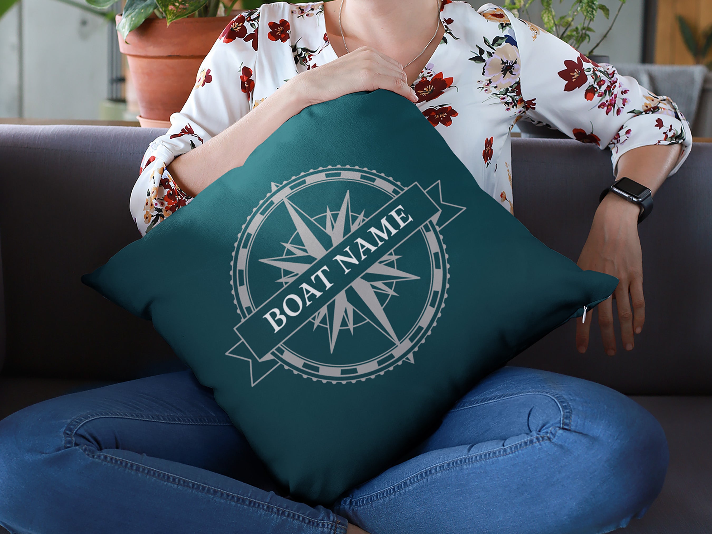 Nautical cushion best sale