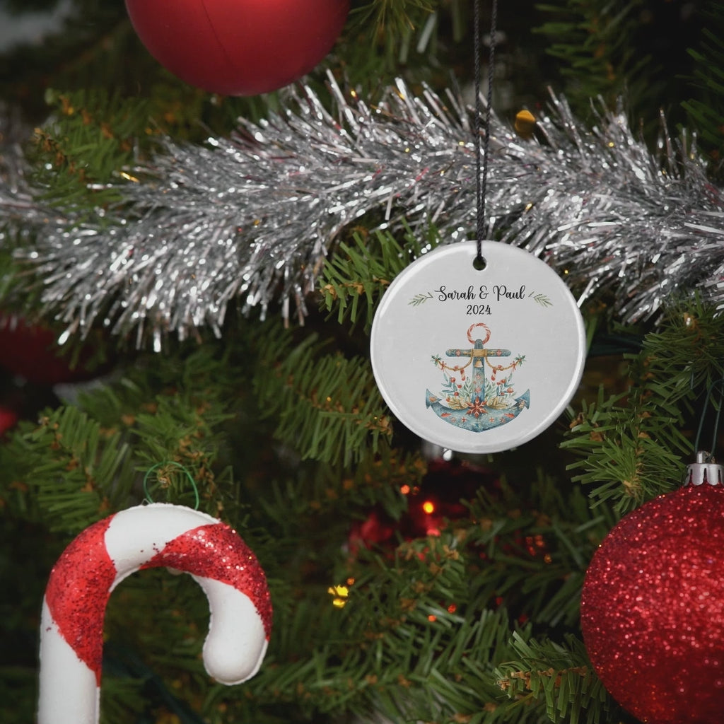 Custom Nautical Christmas Ornament, Personalized Nautical Gift for Sailors