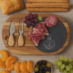 Custom Nautical Engraved Charcuterie Board, Personalized Anchor Cheese Cutting Serving Party Tray Gift