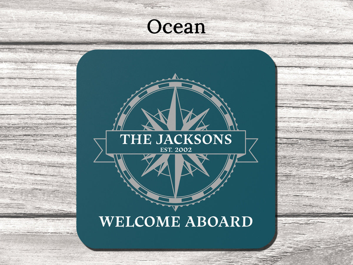 Nautical Boat Gift, Boat Gifts, Family Coaster, Yacht Accessories, Nautical Coaster