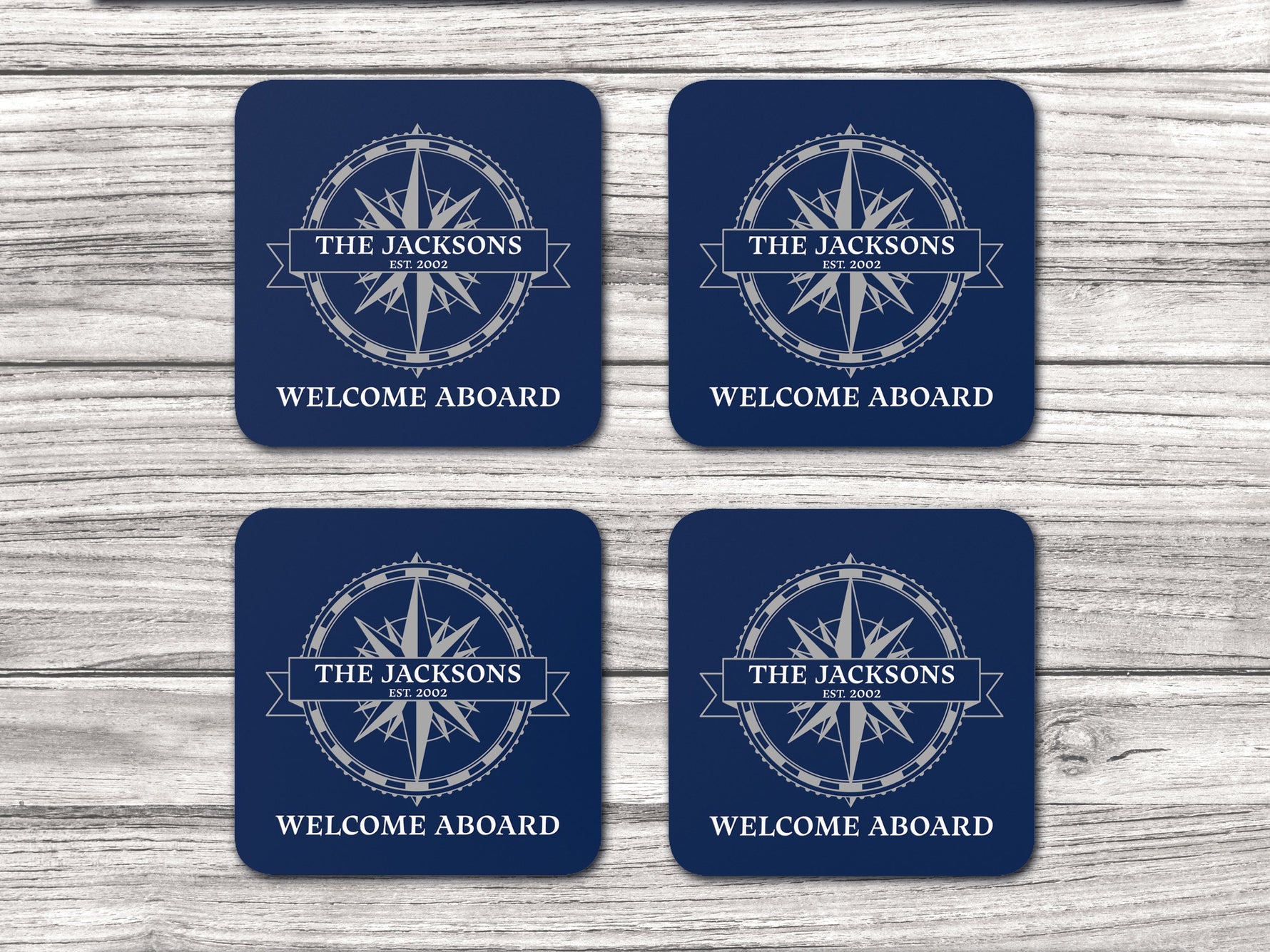 Nautical Boat Gift, Boat Gifts, Family Coaster, Yacht Accessories, Nautical Coaster