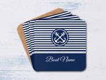 Custom Boat Coaster, Boating Accessories, Boat Gifts for Men, Nautical Coaster Set, Yacht Accessories, Boat Decor