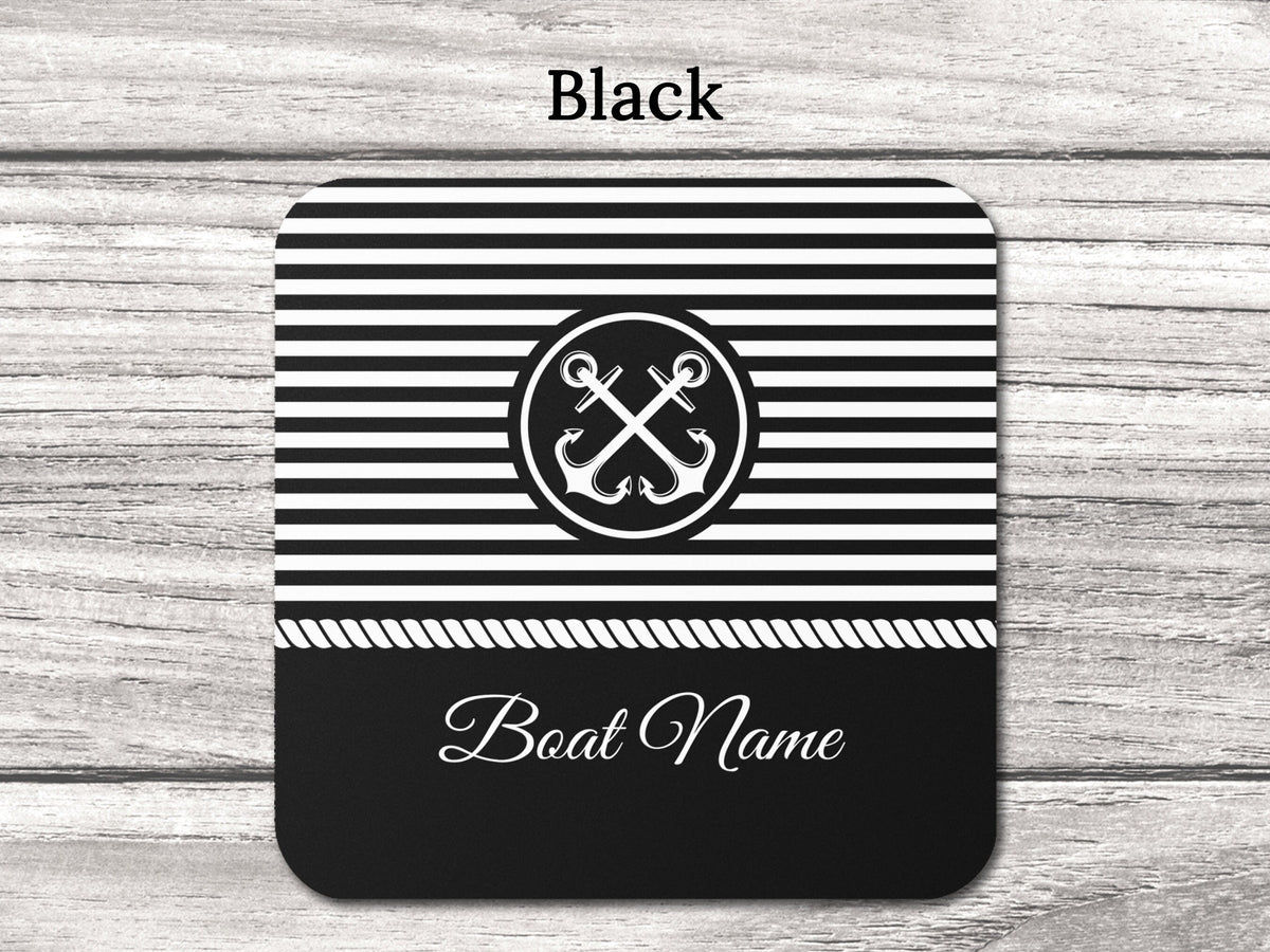 Custom Boat Coaster, Boating Accessories, Boat Gifts for Men, Nautical Coaster Set, Yacht Accessories, Boat Decor